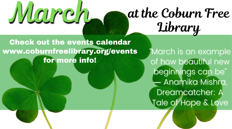 March Events – Women’s History, Book sales, and more!